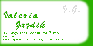 valeria gazdik business card